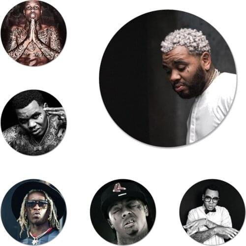 Lil Wayne Kevin Gates Icons Pins Badge Decoration Brooches Metal Badges For Clothes Backpack Decoration 58mm