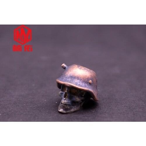 1PC EDC Retro Mushroom Skull Paracord Brass Knife Beads Car Key Personalized Pendant