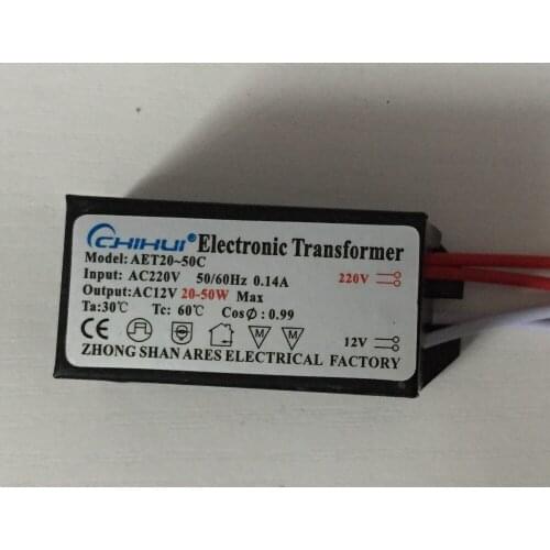 10pcs AC 220V to 12V 20-50W LED Lighting Electronic Transformator Halogen Lamp Electronic Transformer LED Driver Power Supply