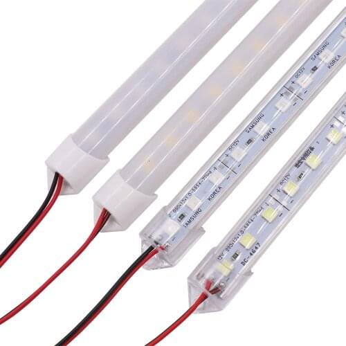 LED Light Bar 12V Rigid LED Strip for the Kitchen Dimmable SMD5054 Aluminum Light Bar for Under Cabinet Lighting Warm Cool White