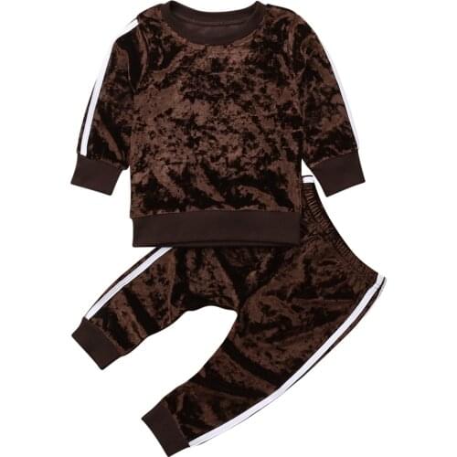 2018 Brand Sports set Infant Toddler Baby Girl Clothes Set Top T Shirt Legging Pants Party Outfit Size 2-6T