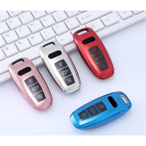 2020 Car Key Cover Protection Case For Audi A6L A7 A8 C8 Q8 D5 2018 2019 Full Cover Protector Shell Accessories Ring