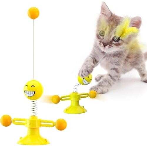 2020 Funny Cat Toy Turntable Funny Cat Stick Pet Windmill Portable Interactive Toy Puzzle Training Pet Supplies