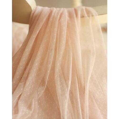 5 yards dotted soft tulle lace fabric for bridal veil doll dress, baby prom , flower girl dress wedding gown making 150cm wide