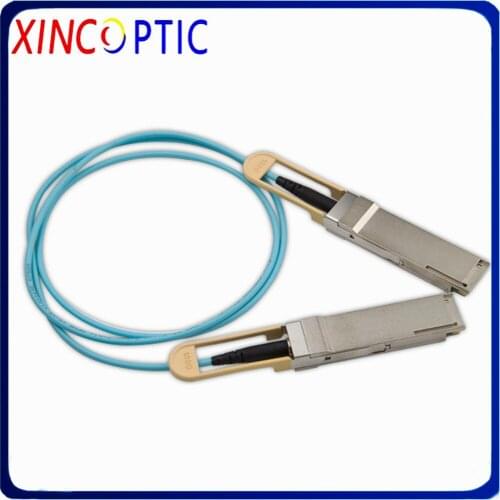 Free Shipping 100G QSFP28 AOC 1M Cable, 100Gbps OM3 OM4 1 Meter MPO SFP Module AOC Active Optic Fiber Cable