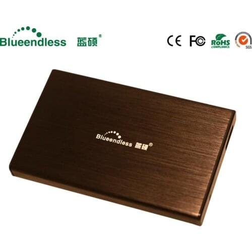 Blueendless Aluminum hdd case 2.5 USB 3.0 sata box hdd ssd 2.5 for 1TB 7mm 9.5mm for notebook hdd bay hdd laptop drive bay