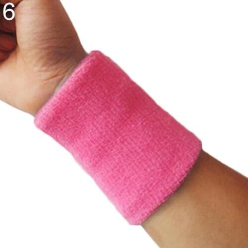 1Pc Wristband Soft Quick Dry Sweat-absorbing Sports Wrist Sweatband Tennis Squash Badminton GYM Basketball Wristband Gift
