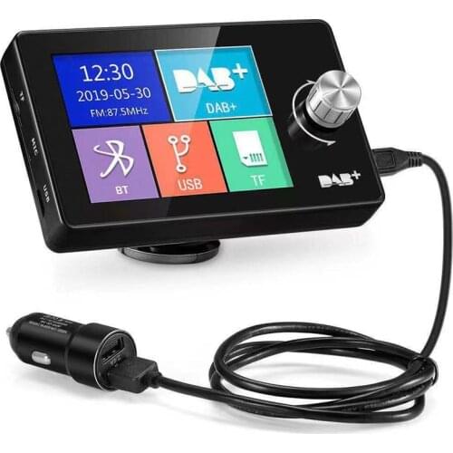 5 V / 1 A Car Europe Dab Plus Digital Broadcast FM Receiver Multiple Music Formats With 2.8 Inch Screen DAB / DAB + Receiver MP3