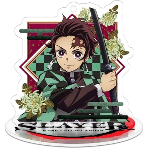 New Arrived 9cm Demon Slayer Kimetsu no Yaiba Action Figure Anime Toy Transparent Acrylic Toys Cute Decorative Ornaments