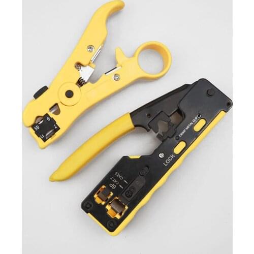Ethernet Cable Stripper Clamp rj45 Network Tools 4P/6P/8P Crystal Heads Cable Pliers Seven Type of Through Hole Cable Clamp