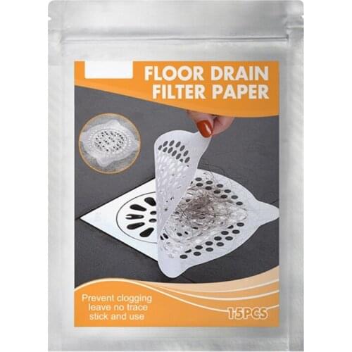 Floor Drain Filter Paper Toilet Hair Filter Bathroom Bar Net Sewer Filter for Bathroom/shower Room/kitchen W3JE