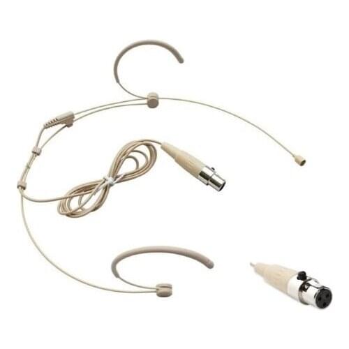 Bolymic Luxurious Beige Headset mic 3 Pins XLR Jack for Samson / AKG Wireless microfoon