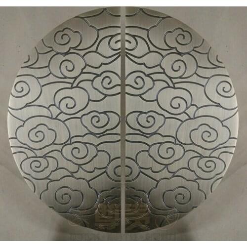 Door handle Chinese antique carved with auspicious clouds semi-circular frameless glass door handle door handle style