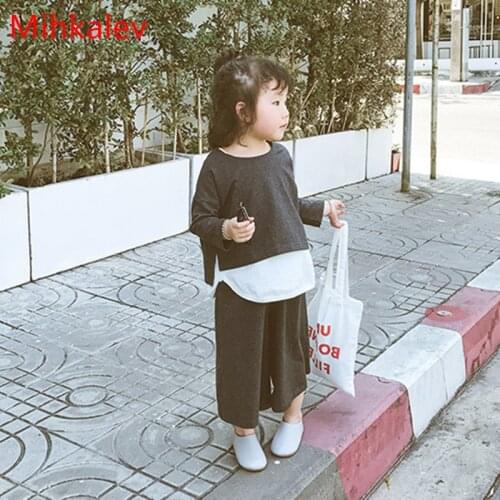 Kids clothes set for girls long sleeve outfit sets Tshirt +white vest +pants 3pieces children tracksuit girl clothing sets