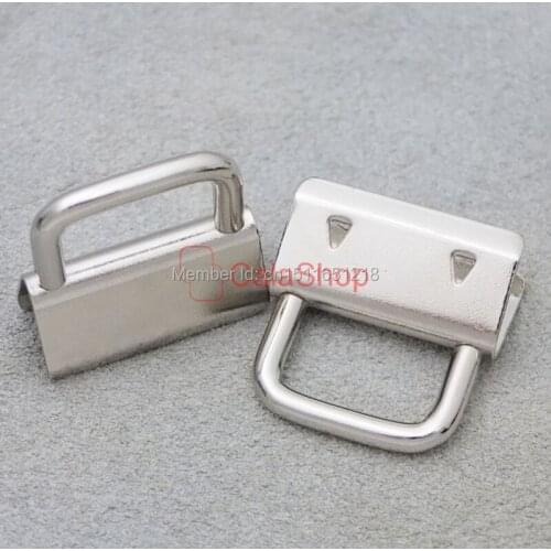 Lot 100 Key Fob Hardware For keychain Split ring wrist Wristlets Cotton 1" 25mm F88F3