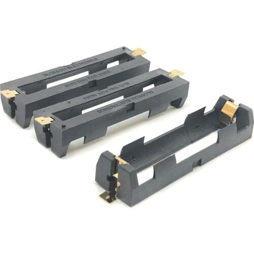 MasterFire 500pcs/lot Black 1 X 18650 Battery Holder Case SMD SMT Storage Box With Bronze Pins For 18650 Lithium Batteries