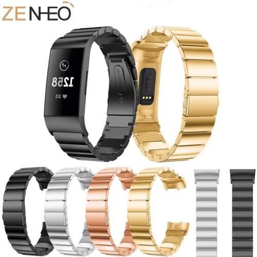 Metal Strap For Fitbit Charge 3 band strap women Stainless Steel Bracelet For Fitbit Charge3 Bracelets Replace watchband