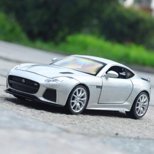 1/32 Alloy Die Cast Jaguar F-Type Sports Car Model Toy Simulation Sound Light Pull Back Toys Vehicle For Children
