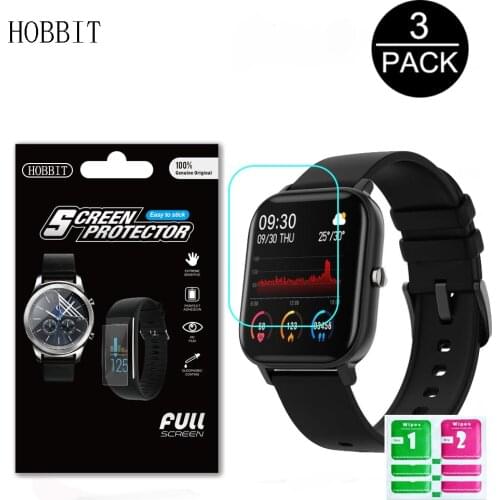 3Pcs Soft TPU Protective Film For COLMI P8 Smart Watch Wristband Full Screen Protector Hydrogel Film Not Glass For COLMI P8
