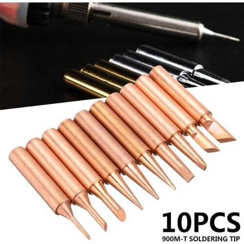 Soldering Tip Set Pure Copper Electric Iron Head Series Solder Tools for Lower Temperature Soldering Tools Parts