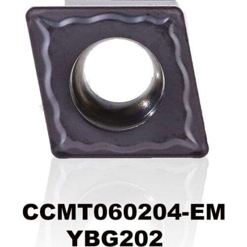 Original CCMT060204-EM YBG202 CCMT 060204 CCMT0602 10pcs Carbide Inserts Lathe Tools Cutter Turning Tool CNC utensili tornio
