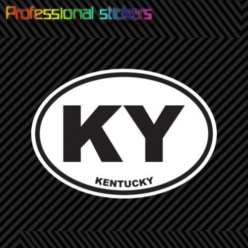 Kentucky State Oval Sticker Die Cut Decal KY for Car, Laptops, Motorcycles, Office Supplies