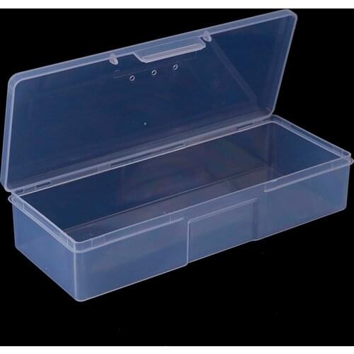 Plastic Rectangular Clear Storage Box Jewelry Container Case Bead Organizer Case 19.5x7.5x4cm
