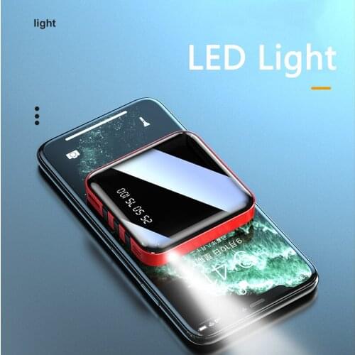 20000mAh Powerbank with Cable Digital Display Bateria Externa Mobile Powerbank For iPhone 11 Xiaomi Power Bank Portable Charger