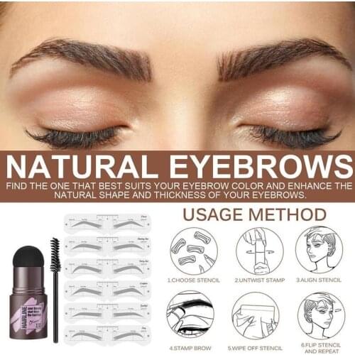 Professional Brow Stamp Shaping Kit Reusable Eyebrow Stencils Waterproof Long Lasting Eyebrow Stencils Shaping Makeup Set