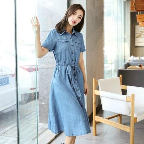 Джинсовые летние платья ROSYLION China At AliExpress