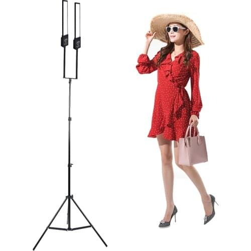 30W 3200-5500K Photography Studio Makeup LED Fill Light Supplement Strip Light Dimmable Video Living Beauty Light With Tripod