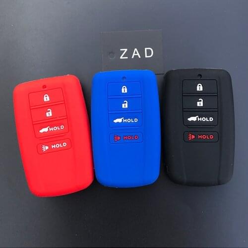ZAD silicone car styling key cover case skin set protect holder shell for ACURA ILX TLX RLX RDX MDX TSX 4 buttons remote key