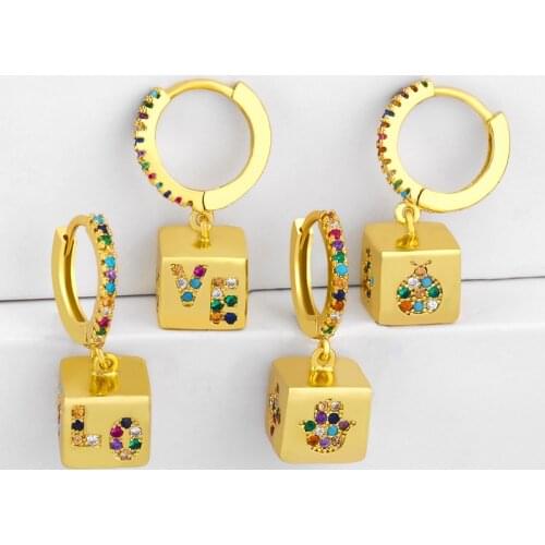 Gold Rainbow Fatima Hand Stud Earrings for Women Love Earrings Huggies Filled Ladybug Ear Studs Jewelry pendientes erss28