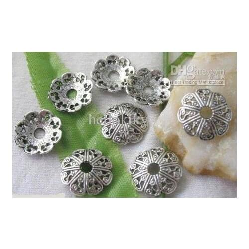 1800pcs Tibetan silver flower bead caps 12mm A1434