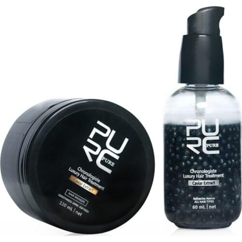 2Pcs/lot Caviar Extract Luxury Hair Treatment Set 60ml +120ml Make Hair More Soft And Smooth