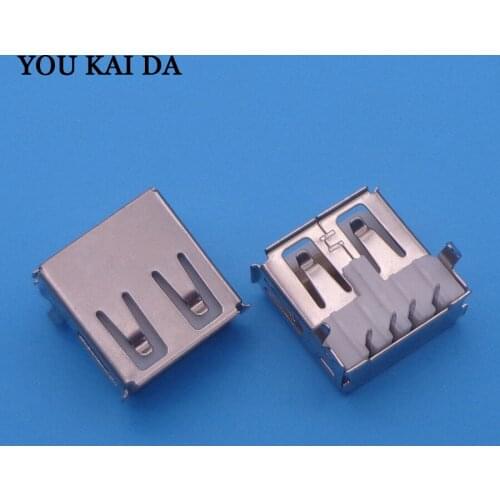 200 pcs/lot Female 2.0 USB Connector Socket Power Data USB Jack white for Comput