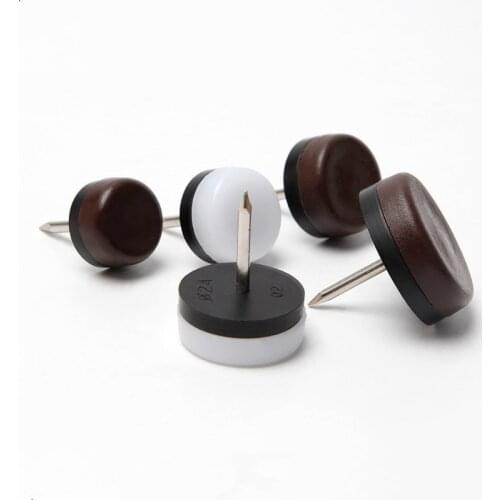 40Pcs 18/22/25/28/mm Thickened Furniture Glide,Nail-On Nylon Slider Pad Floor Protector for Wooden Leg Feet Of Chair Table Sofa