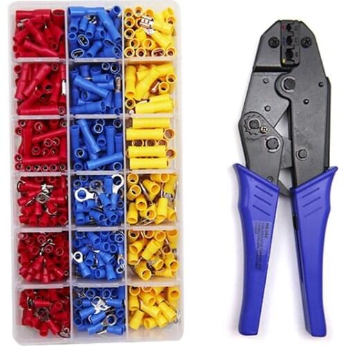 700pc 0.5-6.0mm2 Mini pliers electrical wire crimping tools insulated terminals box kits Wire Stripper Crimper Terminals
