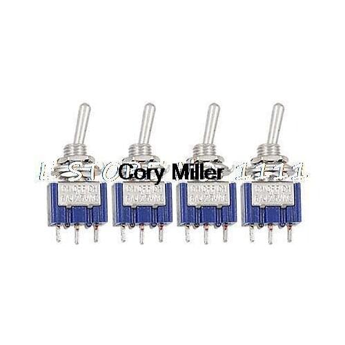 AC 125V 6A SPDT 3 Terminals Latching Toggle Switches Blue