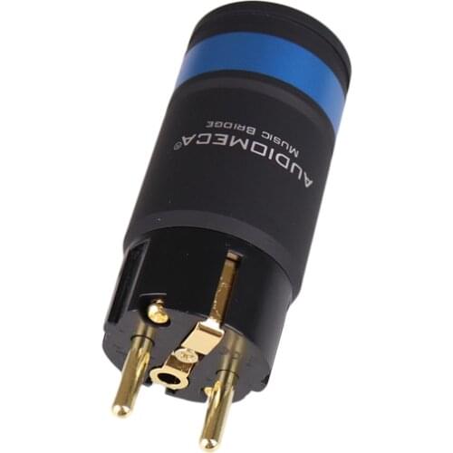 Audiomeca hifi power plug male and female pure copper EU Standard Gold Plating