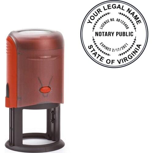 Bbloop Round Notary Stamp for the State of West Virginia