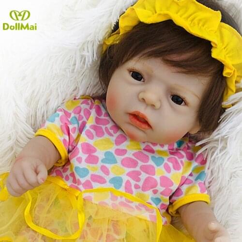 Bebes reborn de silicone real baby doll 22inch 55cm waterpoof boneca baby reborn menina realista gift dolls