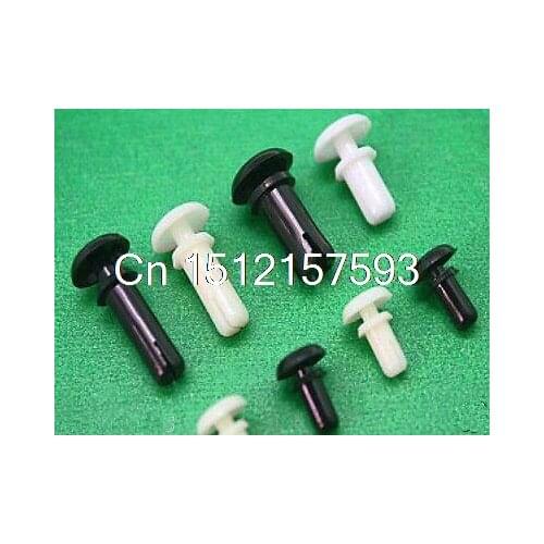 Free Shipping 100pcs M3X10.0mm Nylon Rivets Push-in Fastener R3100 White