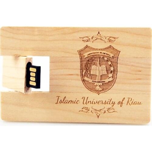 Over 10pcs Free Logo)Maple Wood Card USB Flash Pen Drive Memory Stick 4gb 8gb 16gb 32gb 128mb Pendrive 2.0 Wedding Engrave Gift