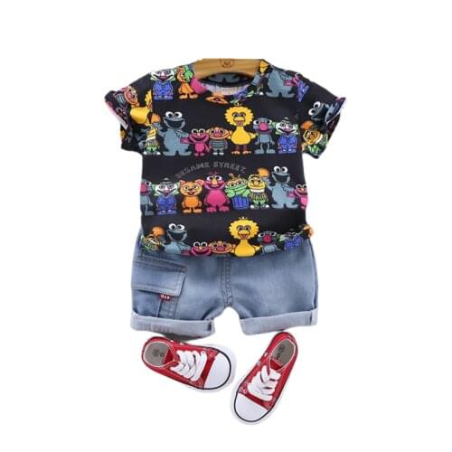 Baby Cotton Clothes New Summerchildren Boys Girls Cartoon T Shirt Shorts 2Pcs/sets Kids Infant Clothing Toddler Casual Tracksuit