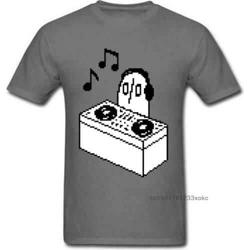 Napstablook DJ Pixel Arts Tshirt Men Newest Tops Tees Crew Neck Undertale Sans 100% Cotton Fabric T-shirts Funny T Shirt Fitness