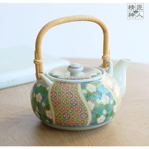 Burning girder coloured drawing or pattern are imported from Japan Japanese tea teapot, high-capacity ceramic teapot