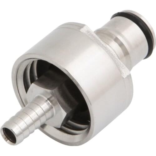 Stainless Steel Carbonation Cap Counter Pressure Bottle Filling with 5/16" Barb CO2 Coupling Carbonate Soda Beer