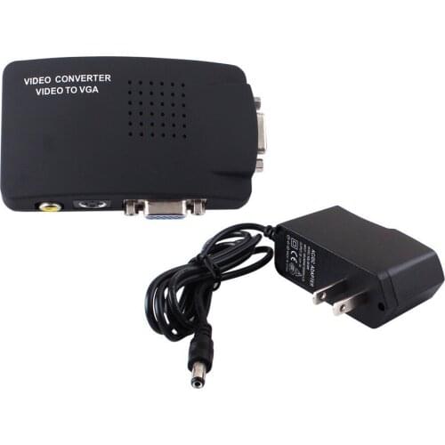 SVDEO TO VGA Computer Monitor AV TO VGA Converters Switches