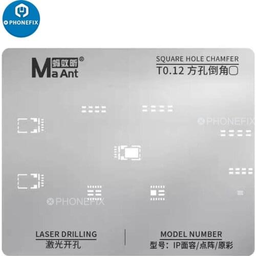 Maant Steel Mesh BGA Reballing Stencil For Iphone X-11 Pro Max Dot Matrix Face ID Reballing Repair Tin Planting Soldering Net